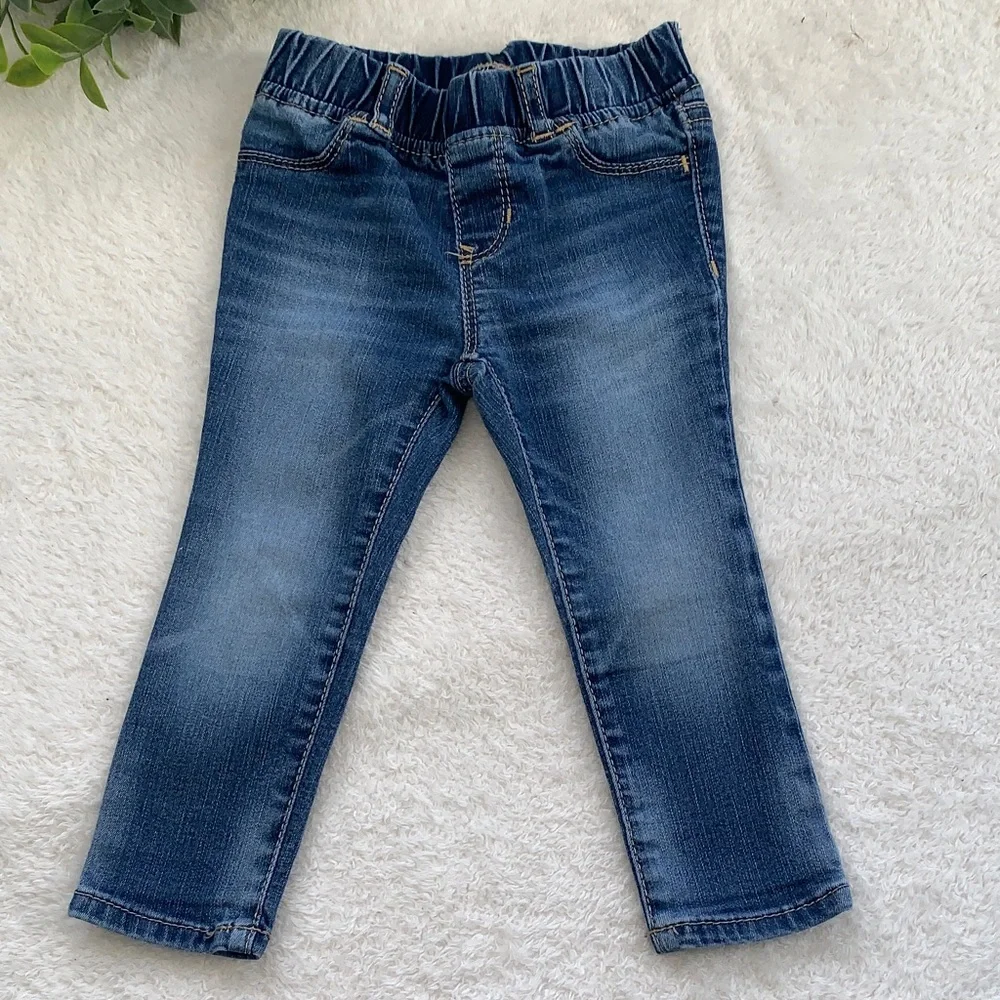 GAP Classic Faded Indigo Jeggings Jeans 2T EUC Elastic Waist